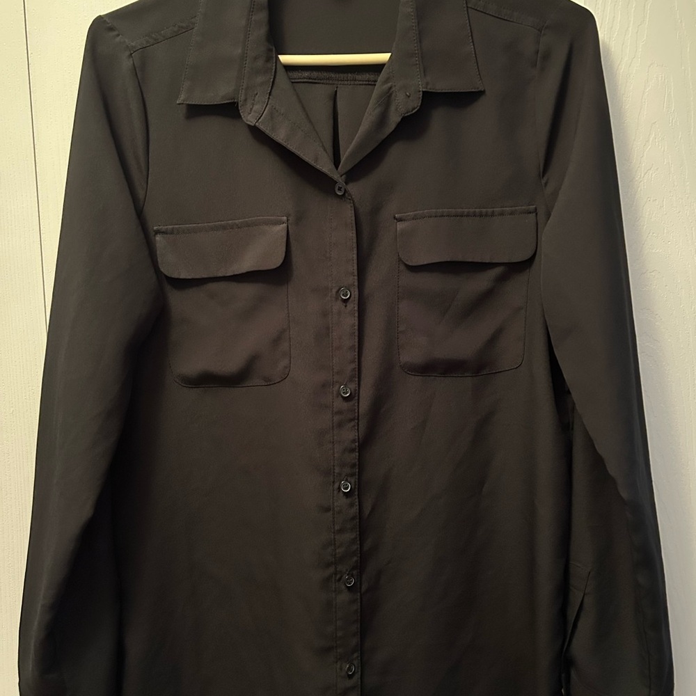 Old Navy Classic Black Sheer Shirt